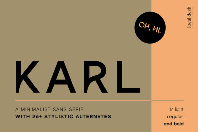 Karl – Cool Sans w Unique Alternates Font