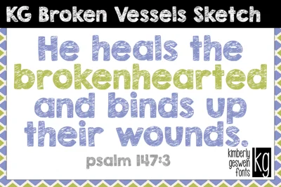 KG Broken Vessels Sketch Font