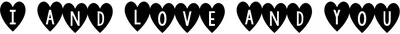 Kg I And Love And You Font