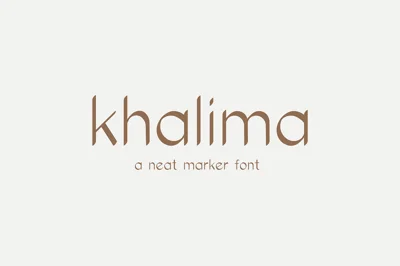 Khalima Neat Marker Font