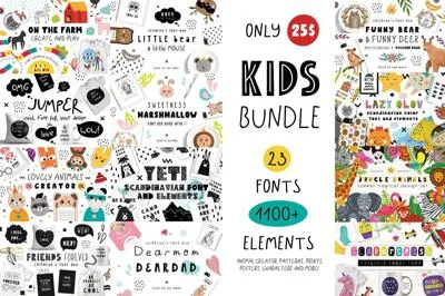 Kids Bundle: fonts and graphics