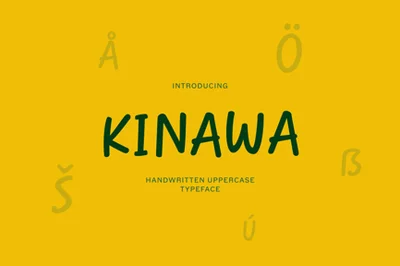 Kinawa – Playful Handwritten Uppercase Typeface