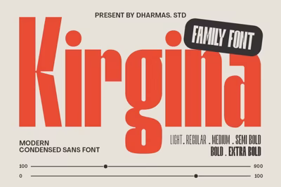 Kirgina - 6 Condensed Font Free Download