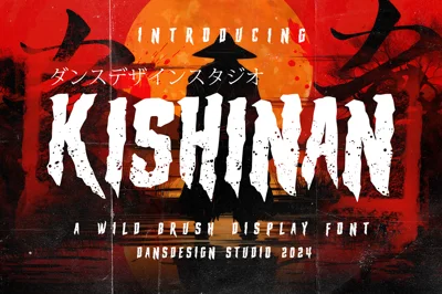 KISHINAN Modern Graffiti Brush Fon Font