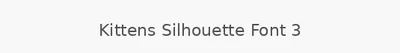 Kittens Silhouette Font 3
