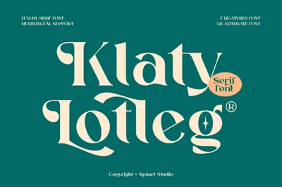 Klaty Lotleg – Modern Brand Serif Font