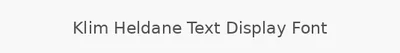 Klim Heldane Text Display Font