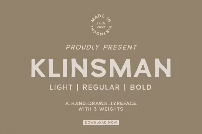KLINSMAN: A Hand-drawn Typeface Free Download