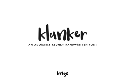 Klunker - A Handwritten Font Free Download