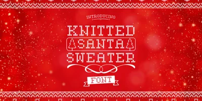 Knitted Santa Sweater Font