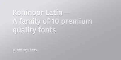 Kohinoor Latin Font