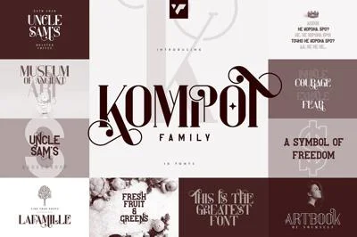 Kompot Family - 10 fonts