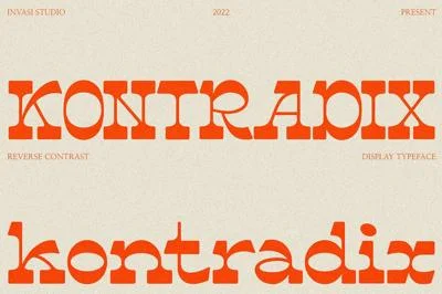 Kontradix - Reverse Contrast Font