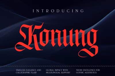Konung Display Gothic Font Free Download