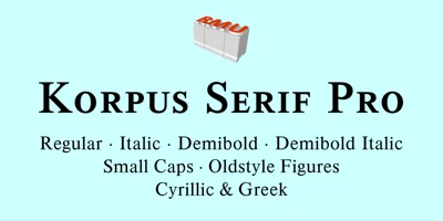 Korpus Serif Pro Font