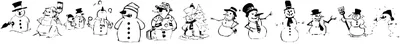 Kr Snow People Font