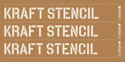 Kraft Stencil Font