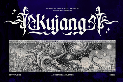 Kujang | Modern Blackletter Font