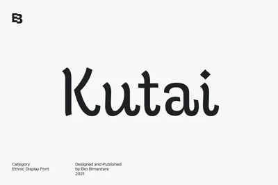 Kutai; Ethnic Display Font Family