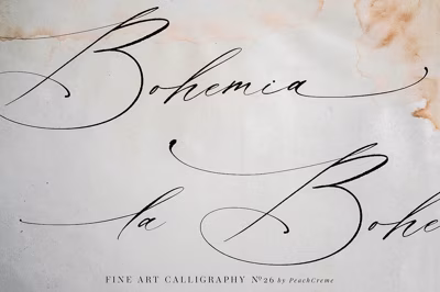 La Bohemia // Fine Art Calligraphy Free Download