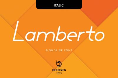 Lamberto Italic - Monoline Font Free Download