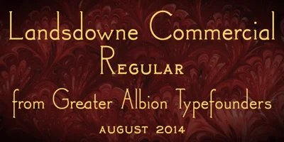 Landsdowne Commercial Font