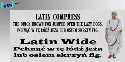 Latin Wide Font