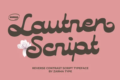 Lautren - Reverse Contrast Script