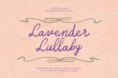 Lavender Lullaby Handwritten Font Free Download