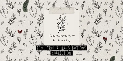 Leaves and Twigs Font
