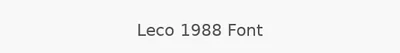 Leco 1988 Font