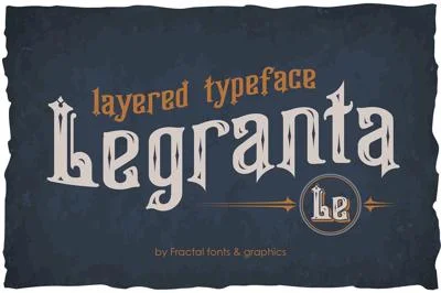 Legranta - vintage multilayered font