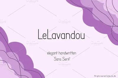 LeLavandou hand drawn Sans Serif Font