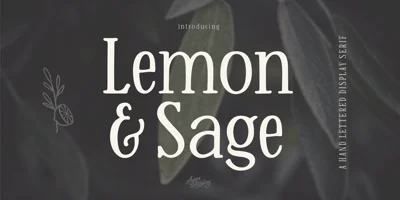 Lemon And Sage Font
