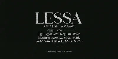 Lessa Serif Font