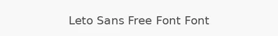 Leto Sans Free Font Font