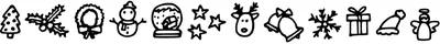 Lettertype Mies Christmas Icons Font