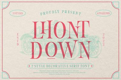 Lhont Down Typeface Free Download