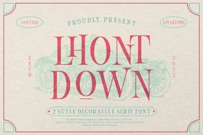 Lhont Down Typeface