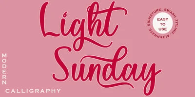 Light Sunday Font