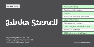 Linka Stencil Font