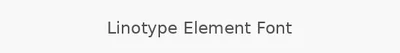 Linotype Element Font