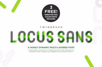Locus Sans Display and Color Font Free Download