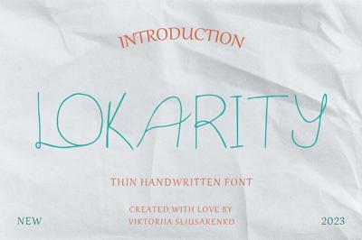 LOKARITY - thin handwritten font Free Download