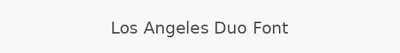 Los Angeles Duo Font