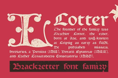 Lotter blackletter with Drop caps Free Download