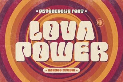 Lova Power - Psychedelic Font