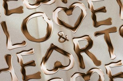 Love & Hearts - Golden SVG Font Pack Free Download