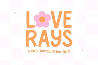 Love Rays | Cute Flower Font