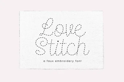 Love Stitch | Faux Embroidery Font